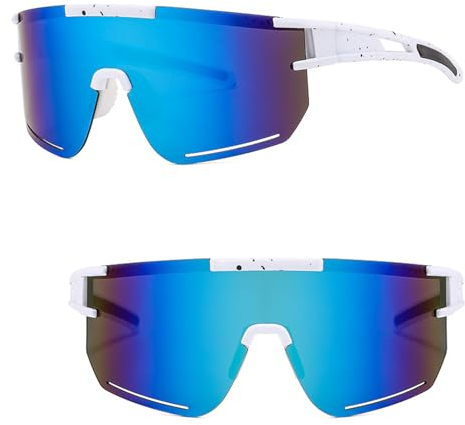 XSYKJGS Schnelle Brille, Blau Fahrradbrille, Sonnenbrille Herren Damen UV400 Schutz Polarisierte Sonnenbrille für das Reiten, Skifahren und Angeln im Fallschirmspringen