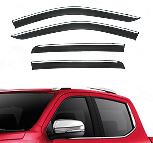 HTPNB Car Window Wind Deflectors for MG Extender Pickup 2019, Side Windows Rain Shield, Tinted Sun Visor Smoke Protector Guard, Auto Glass Awning Cover