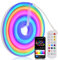 RGB+IC Neon Rope 5M, 24V Smart Neon LED Streifen, App Steuerung, mehrfacher Farbwechsel, Musik synchronisierung, intelligentes ambientebeleuchtung für Schlafzimmer, Wand, Gaming Dekor