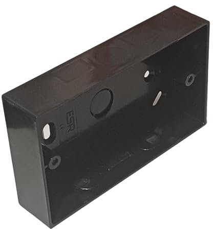 Black Electrical Surface Patress Box (2 Gang)