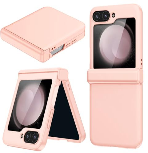 VENINGO Coque pour Samsung Galaxy Z Flip 6 avec Protection Charnière, Coque Antichoc Douce de Samsung Z Flip 6, Rose