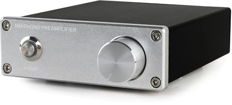 MM/MC Phono Preamp,Turntable Preamplifier, Hi-Fi Pre Amp, with Adjustable Volume, RCA Input & Output, DC12V Power Adapter, for Mini Stereo Audio Phonograph