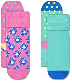 Happy Socks Antislip Teddy Bear Socks 2 Pairs EU 22-24
