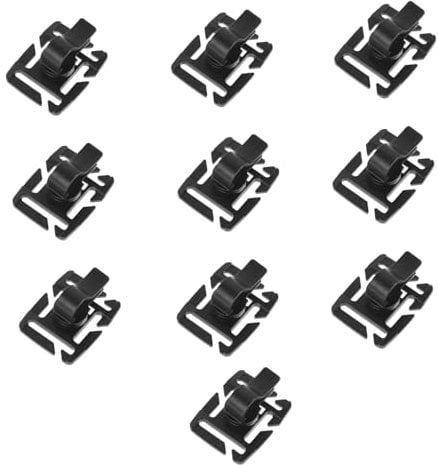 POPETPOP 10pcs Outdoor Water Bag Tube Clamp Water Bottlr Pipe Clamp Hook Scuba Gear Water Bottle Outdoor Accessories Water Pouch Pipe Tape Clothing Clips Tube Strap Clamp Plastic Black