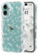 Micoden Cute Curly Wave Case for iPhone 16 Plus,Clear with Anti-Yellowing Flower Floral,Soft TPU Slim Bumper Shockproof Anti-Scratch Protective Wavy Cover for Girls Women-White