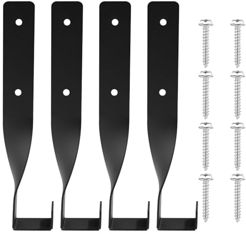 Gosknor 4stk Kettensägenhalter-Wandhalterung, Karbonstahl Rasentrimmeraufhänger Allzweck Rucksack-Laubbläser-Aufbewahrungsgestell Kettensägenhaken für die Garage Wand (Schwarz)
