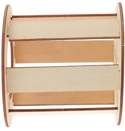 Happyyami Hay Feeder for Rabbits Wooden Hay Rack Dispenser Chinchilla Food Holder Indoor Rabbit Cage Accessory