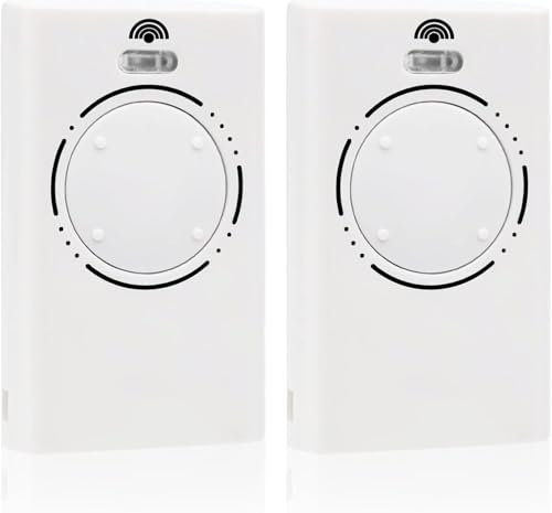 2 PiècesTelecommande Porte de Émetteur de Garage 868MHz,Telecommande Portail 4 Canaux Compatible avec XT4 868 SLH LR, XT4 868 SLH, XT2 868 SLH LR, XT2 868 SLH(Blanc)