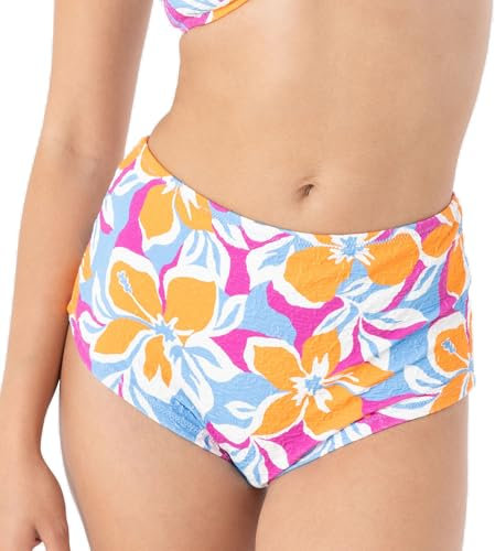 Roxy Damen-Shorts, Bauchkontrolle, Biker, Workout, Volleyball und Fitnessstudio, Yoga, Strandbekleidung, Mehrfarbig/Meereswellen (Ocean Tides), Groß