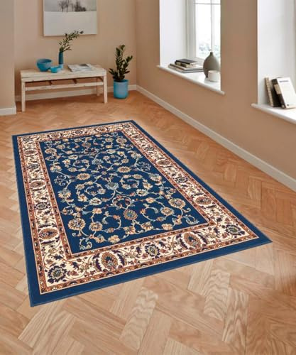 Parure (3 pezzi) di Tappeti arredo casa disegno orientale persiano classico ROYAL SHIRAZ 2079 AZZURRO tris scendiletto