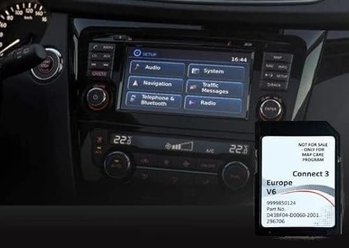Generisch SD Karte Navigation GPS - Navigation Europa 2022 v7 – (Q1.2021) – D43BF04-D0070-2001 kompatibel mit Nissan Connect 3 LCN2