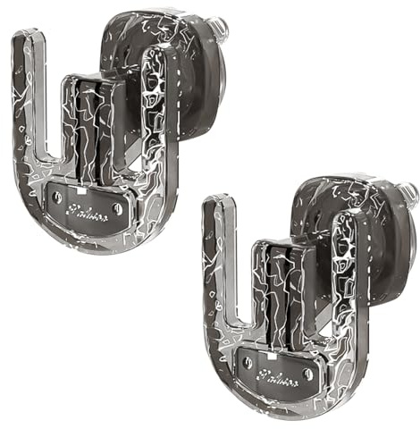 DONGKER Wall Mounted Slippers Rack, 2pcs Clear Suction Cup Shoe Holder without Drilling for Entrance & Bathroom