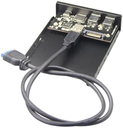 Asyduey USB 3.0 /TF Flash Card Reader 3.5 Internal-Front-Panel USB-C-Typ-C Dual USB 3.0 Port Floppy Hub für 3,5 Geöffnet