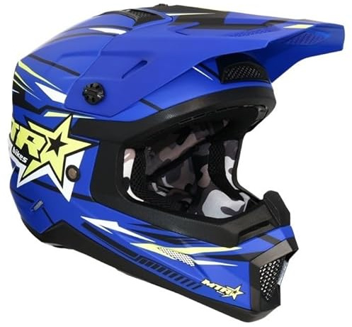 Casco de Motocross niños Shiro MTR MX-308 Azul