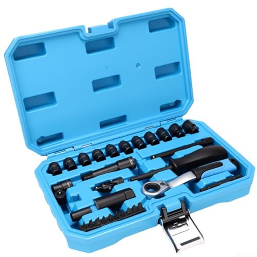 Pass Through Socket Set Featuring Slim Handle Design And Optimized Weight Distribution For Balanced Handling And Control(31pcs)