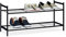 Relaxdays Schuhregal SANDRA, 2 Ebenen, für 6 Paar Schuhe, Metall, Schuhablage, HBT: ca. 33,5 x 69,5 x 26 cm, schwarz