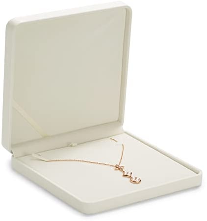 Oirlv Weiß Samt Große Halskette Box Aufbewahrungsbox Geburtstag Geschenkbox Für Valentinstag,Jubiläum,Einkaufszentrum Zähler Schmuckdisplay