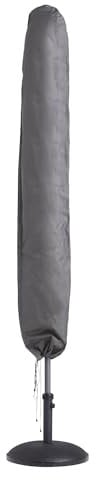 Perel Garden OCP04 Protective Cover for Parasols for Maximum 4 m, charcoal grey, 220 x 40 x 0.1 cm