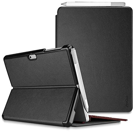 ProCase Hülle mit Stifthalter für Surface Pro 7 Plus, Pro 7/ Pro 6 / Pro 5(2017)/ Pro 4 / Pro LTE, Dünn Schutzhülle Smart Case Cover mit Surface Pen Holder Halter -Schwarz