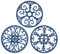 Silicone Trivet Mat - Hot Pot Holder Hot Pads for Table & Countertop - Teapot Trivet Kitchen Trivets - Non-Slip & Heat Resistant Modern Kitchen Hot Pads for Pots & Hot Dish Navy Blue Trivet Set of 3