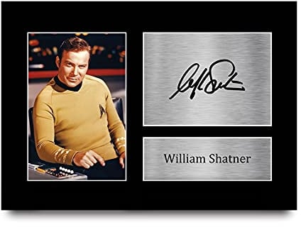 HWC Trading William Shatner A4 Ungerahmt Signiert Gedruckt Autogramme Bild Druck-Fotoanzeige Geschenk Für Star Trek Tv-Show-Fans