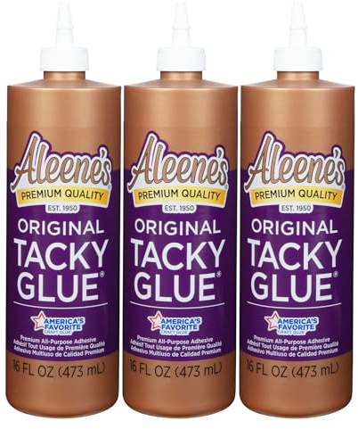 Aleene's Original Tacky Glue Superkleber 473 ml – 3x Starker Alleskleber – Transparenter Kleber für Papier, Holz, Glas, Textilien und mehr – für Karten Basteln, DIY, Scrapbooking und Modellbau