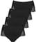Sloggi Damen Pure Sense Luxe Maxi Slips Microfibre 1018306 4er Pack, Farbe:Schwarz, Wäschegröße:46, Artikel:-0004/04 Black