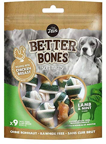 Zeus BetterBones, Kauknochen für Hunde, mit Lammfleisch und Minzgeschmack, 7,5cm, 9 Stück (1er Pack)