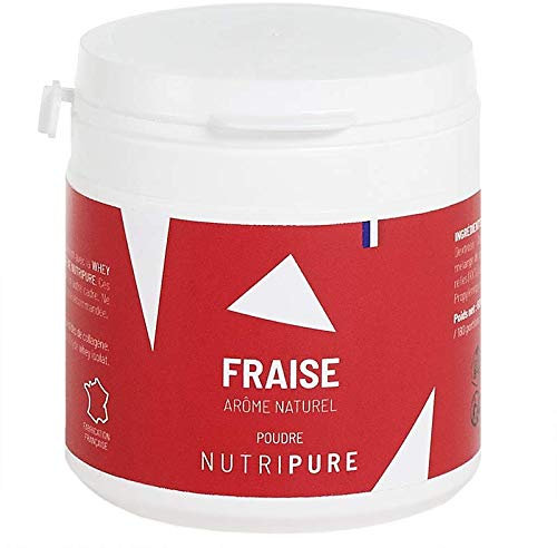 Nutripure | Arômes Naturels Whey, Protéine Végétale, Collagène, BCAA | Fraise | Pour Boissons ou Pre Workout | 100% Ingrédients Naturels et BIO Compatibles | Sans Edulcorants | Made in France
