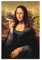 ZRRO Mona Lisa Smoking A Joint Marihuana Weed, Poster, Poster, Leinwand, Poster, Wandkunst, Dekordruck, Bild, Gemälde für Wohnzimmer, Schlafzimmer, Dekoration, 50 x 75 cm