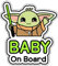 GEEKBEAR Baby an Bord Aufkleber für Autos (03. Yoda Boy)