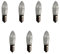 weigla Riffelkerzen SET für 7 flammige Schwibbögen und Lichterspitzen - warmweiß - Ersatzlampe für Lichterbögen - Leuchtmittel für Weihnachtsbeleuchtung - 7 x 34 V, 3 W, E10