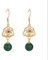 Vintage-Ohrringe im chinesischen Stil, grüne klassische Blume, runde Glücks-Ohrringe, einzigartig, asiatisch, hübsch, ethnisch, Totem-Ohrring für Frauen und Mädchen, Schmuck, Geschenk