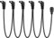 GELRHONR Daisy Chain Power Cable,1 to 5 Way Daisy Chain Cable Guitar Effect Pedal Power Supply Splitter Cable,DC5521 9V 2A Splitter Cord with Right Angle-4.2Ft