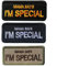 RUINUO 3-teiliges Bügelbild mit Klettverschluss, bestickt, Motiv: Mama-Says - I'm Special English Letter Words zum Aufnähen auf Taschen, Kleidung, Hüte