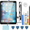 S-Union Bildschirm Ersatz-Kit mit Gehärtetem Glas Film,Upgraded Touch Screen Digitizer für iPad 9 9th Generation 2021 (A2602 A2603 A2604 A2605 (Schwarz)