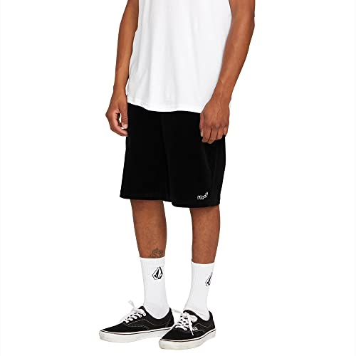 Volcom Herren Äußerer Abstand, 53,3 cm, elastischer Taillenkordel Shorts, Schwarze Kombo, Large Lange