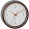 TFA Dostmann Design Funk-Wanduhr, 60.3547.10, kupferfarbene Zeiger, Metallrahmen, analoge Funkuhr, ideal für Wohnzimmer/Küche/Geschenkidee, 22,3 x 7 cm, grau