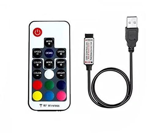 USB DC 5V LED Controller Kit - 17 tasti RF Wireless Remote Control Dimmer/Inline LED Controller per 5050 3528 RGB LED Strip Lights