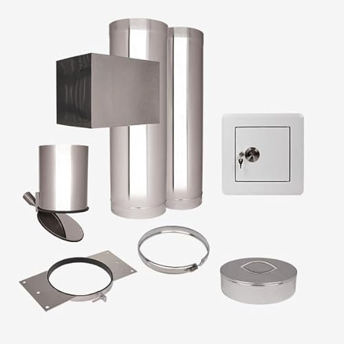 HKW Wäscheschacht Komplett Set 2: Edelstahl 250 mm