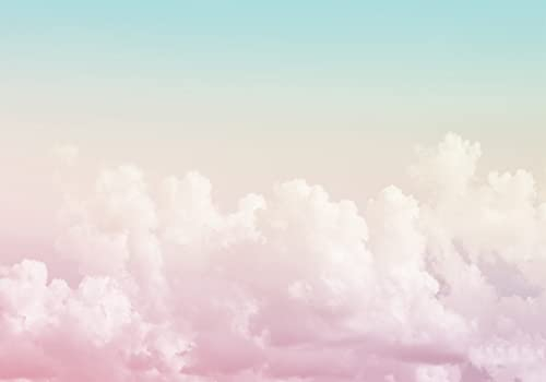 Wesmilewallpapaer Tapete Fototapete 3D Effekt Rosa Wolken Himmel Mädchen Schlafzimmer 400x280cm Seide Vliestapete Wandbilder Wanddeko Wohnzimmer Schlafzimmer
