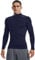Under Armour Men's UA CG Armour Comp Mock, Men's Base Layer with a Polo Neck, Thermal Long Sleeve Top for Winter Running and Skiing with Anti-Odour Technology Midnight Navy