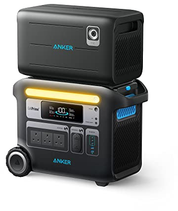 Anker SOLIX F2000 Portable Power Station, PowerHouse 767 and 760 Expansion Battery, 4096Wh LiFePO4 Battery with 4 AC Outlets Up to 2400W, GaNPrime Solar Generator for Home, Outdoor Camping, RV