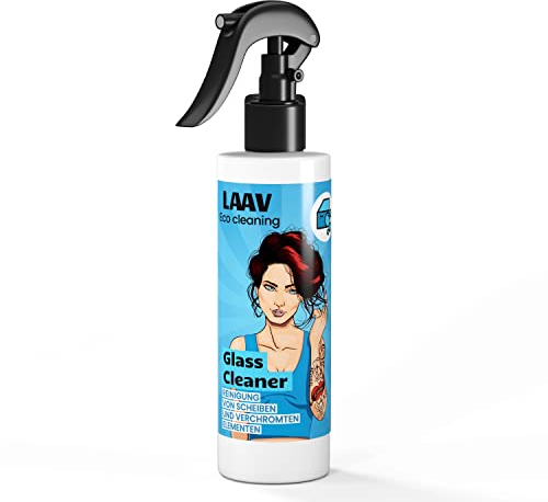LAAV Glass Cleaner Glasreiniger Scheibenreiniger Auto Boot Glas und Chrompflege Chromreiniger 250 ml