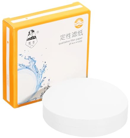 PATIKIL 100Stk 9cm Qualitatives Filterpapier Kreise Schnelle Geschwindigkeit Rund Labor Filter Papier Chemisch Industrieller Öl Prüftrichter Filter Papier