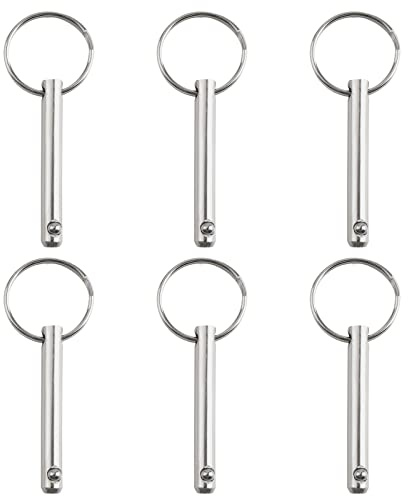 INCREWAY Pin a sgancio rapido, 6 pezzi Hardware a sgancio rapido in acciaio al carbonio Bimini Top Pin Marine Hardware (Dia 6mm*Lunghezza 45mm)