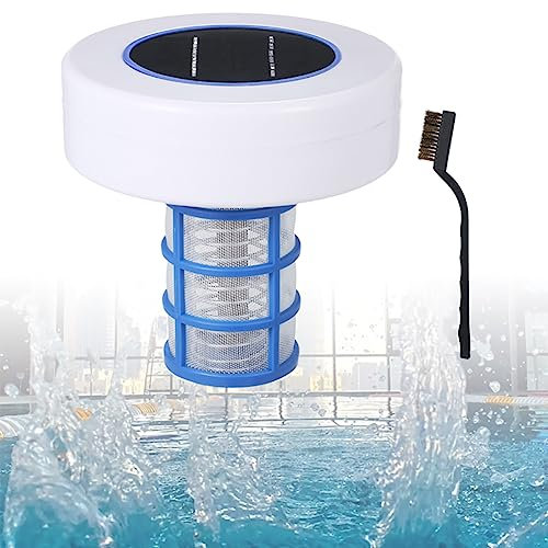 NOGRAX Solarbetriebener Schwimmbadreiniger, Solar-Pool-Ionisator, tragbarer Reiniger zur Beseitigung von Chlor, Schwimmbadfilter, für Pools und Spas, Größe: 16 x 16 x 16 cm Mini