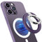 GVIEWIN Magnetic Phone Ring Holder, Compatible with MagSafe Phone Grip with Adjustable Stand, Magnet Phone Ring Kickstand for iPhone 15 Pro Max/Plus/14/13/12 Series/Other Smartphones (Purple)