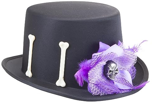 Quickdraw Voodoo Knochen Schwarzer Hut Erwachsene Halloween Kostüm Zubehör