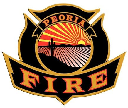 WildeBabsKLBT 11cm Hochwertiger Auto-Aufkleber Sticker Decal Autoaufkleber Aufkleber-Folie Wetterfest Peoria Arizona Fire Department Dept. Feuerwehr F1653